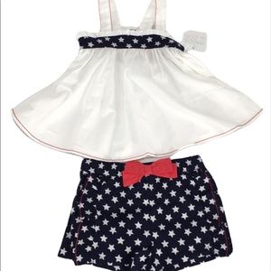 Maggie & Zoe Stars Outfit Red White Blue Sizes 12 Months 18 Months 24 Months